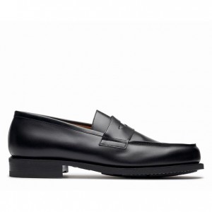 Loafersy Paraboot Adonis Męskie Czarne | WNSKQ8732