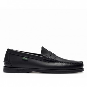 Loafersy Paraboot Coraux Męskie Czarne | FLOCB9416