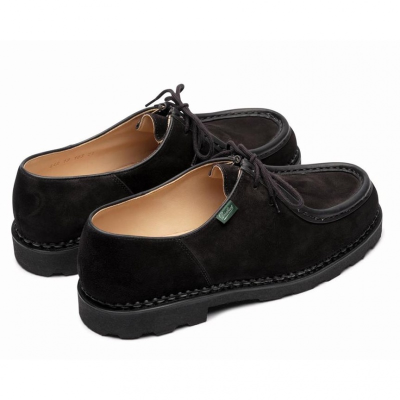 Buty Derby Paraboot Michael Męskie Czarne | UXBJC7128