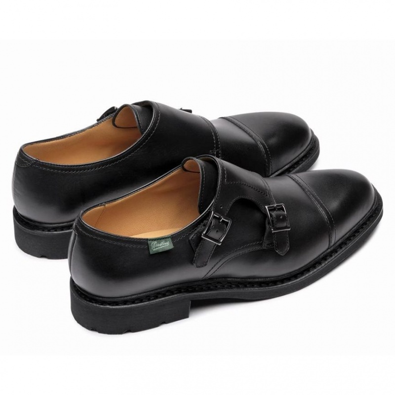 Buty Derby Paraboot Poe Męskie Czarne | WPDGL6190