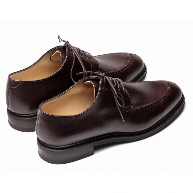 Buty Derby Paraboot Rousseau Męskie Bordowe | VSTND6231