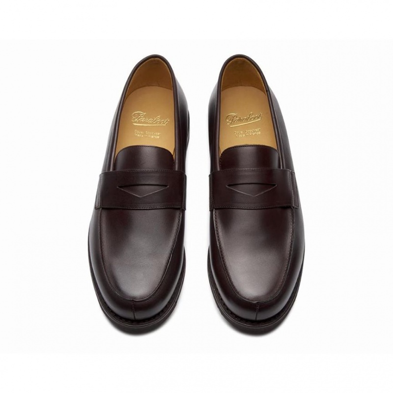 Loafersy Paraboot Adonis Męskie Ciemny Brązowe | PFHDX4213