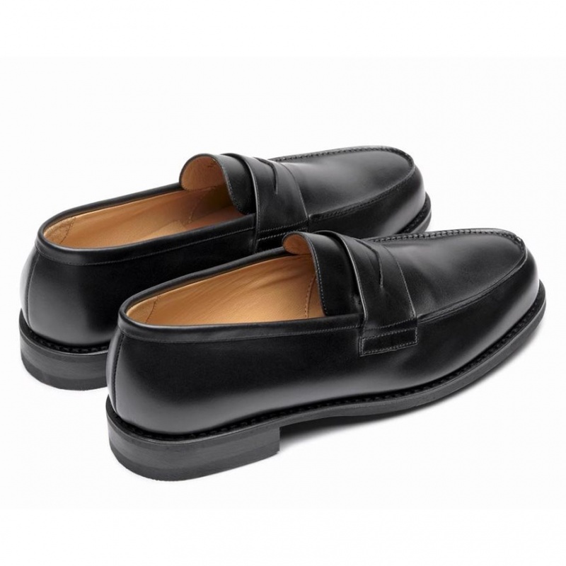 Loafersy Paraboot Adonis Męskie Czarne | WNSKQ8732