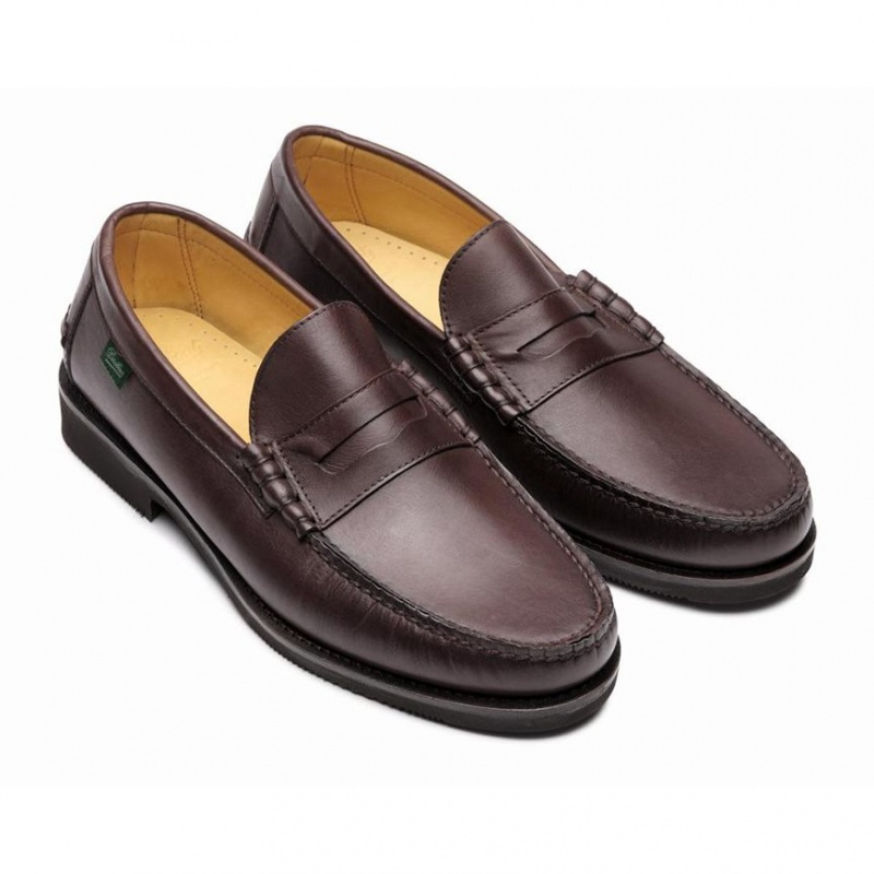 Loafersy Paraboot Brighton Męskie Ciemny Brązowe | VEDGZ5264