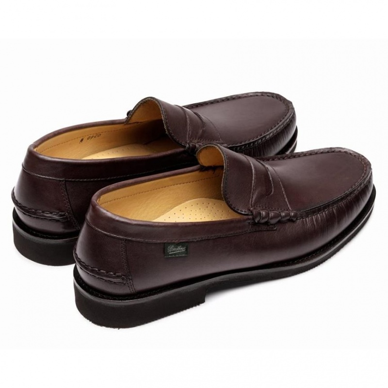 Loafersy Paraboot Brighton Męskie Ciemny Brązowe | VEDGZ5264