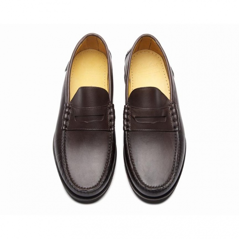 Loafersy Paraboot Brighton Męskie Ciemny Brązowe | VEDGZ5264