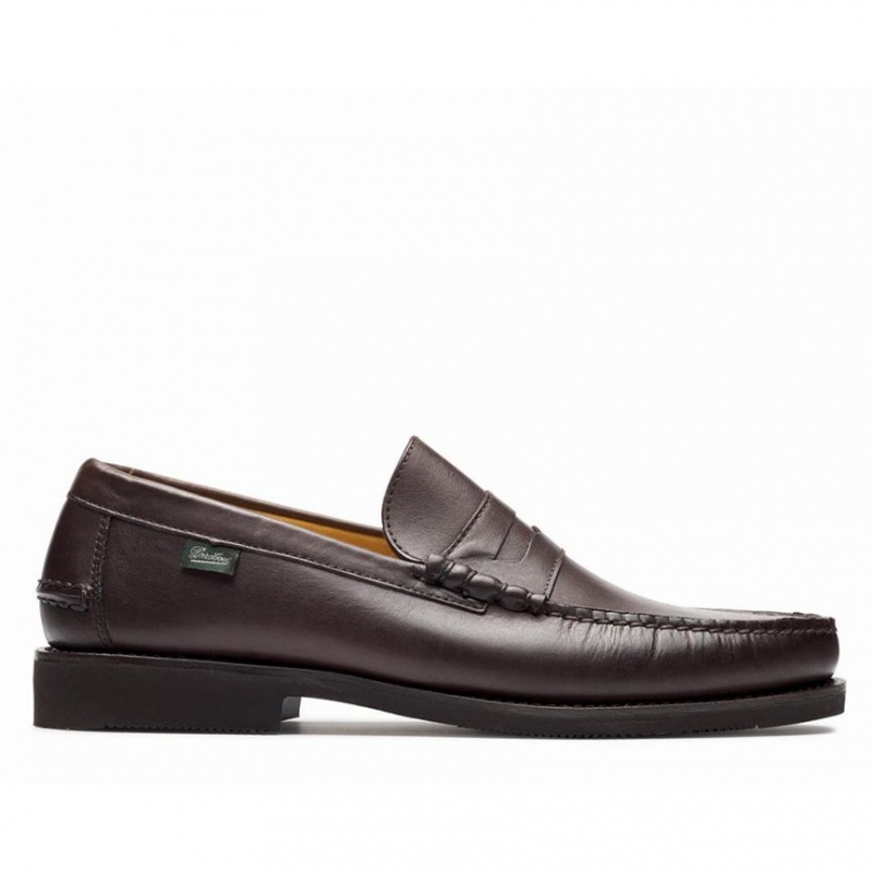 Loafersy Paraboot Brighton Męskie Ciemny Brązowe | VEDGZ5264