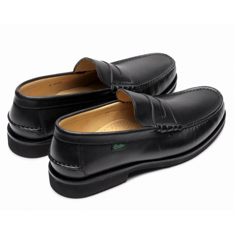 Loafersy Paraboot Brighton Męskie Czarne | AGQOL7285