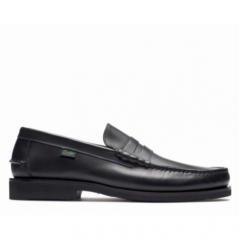 Loafersy Paraboot Brighton Męskie Czarne | AGQOL7285