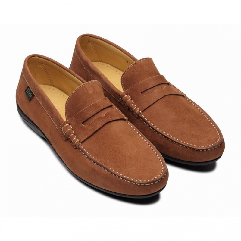 Loafersy Paraboot Cabrio Męskie Brązowe | DTRCH2803