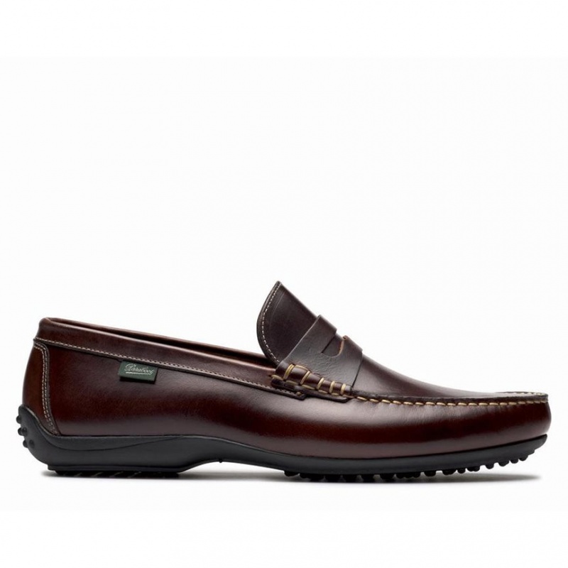 Loafersy Paraboot Cabrio Męskie Ciemny Brązowe | TRMBX8573