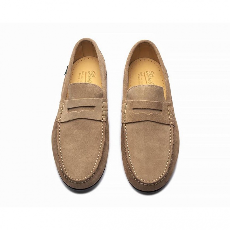 Loafersy Paraboot Cabrio Męskie Khaki | KVNGY9508