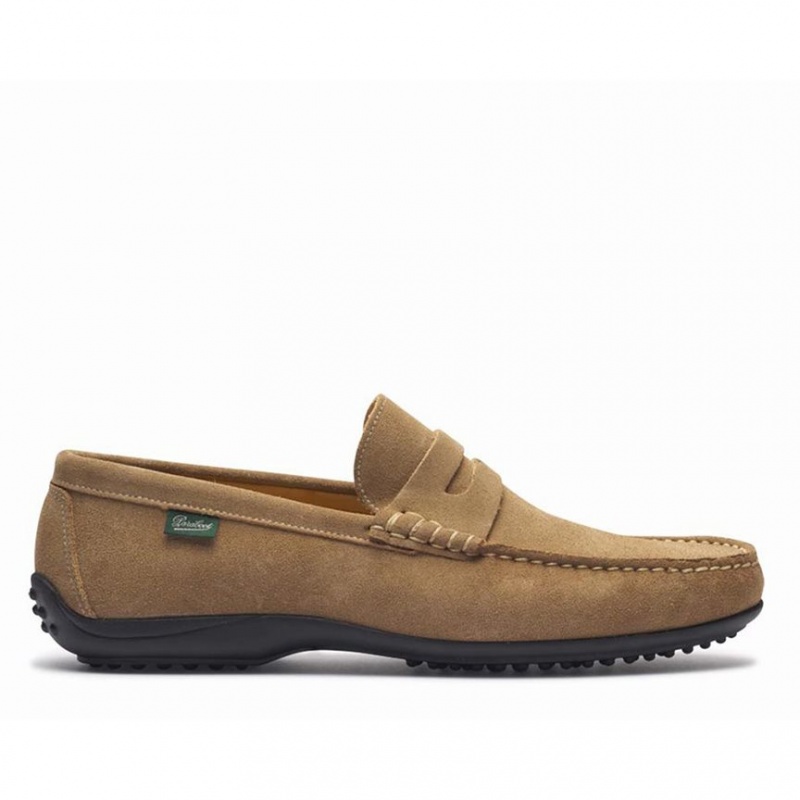 Loafersy Paraboot Cabrio Męskie Khaki | KVNGY9508