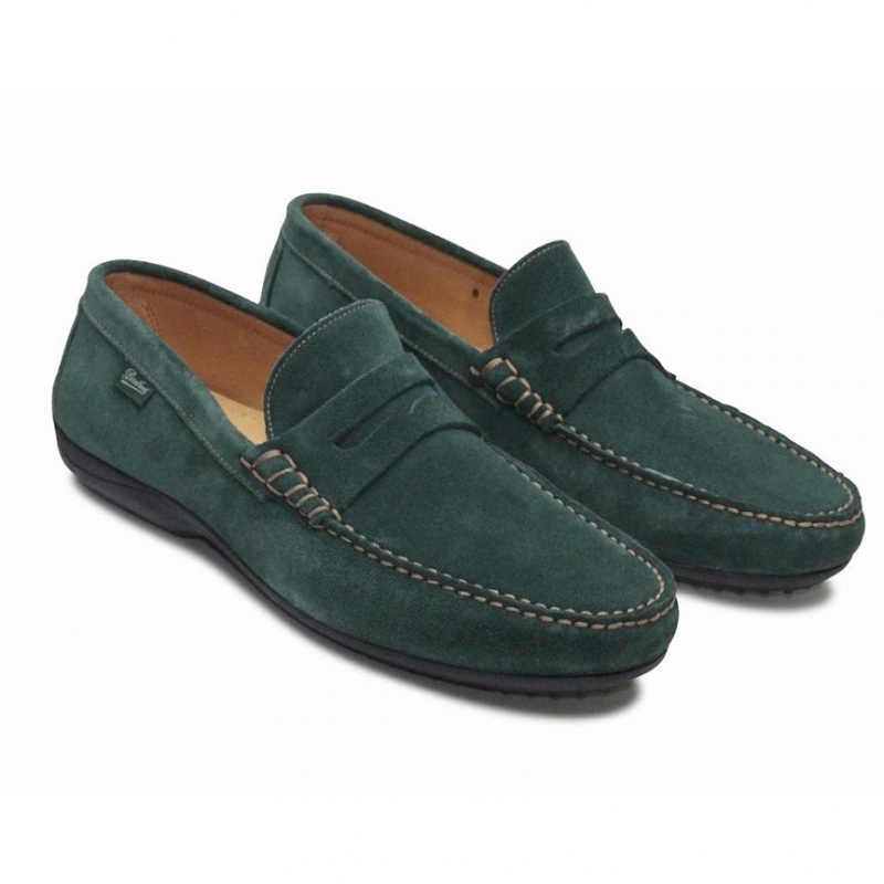 Loafersy Paraboot Cabrio Męskie Zielone | UNOKB4901