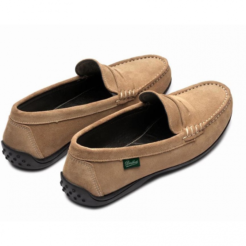 Loafersy Paraboot Corvette Damskie Khaki | EZPWU3051