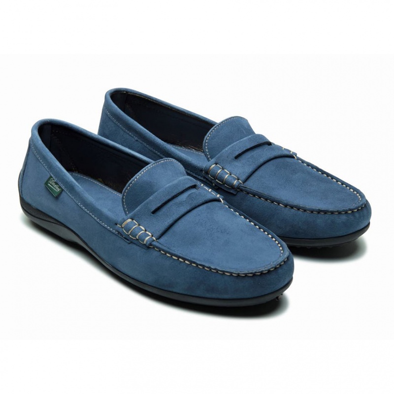 Loafersy Paraboot Corvette Damskie Niebieskie | ODYGH8697