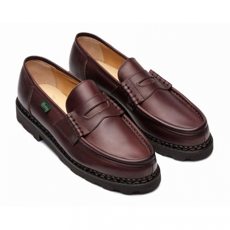 Loafersy Paraboot Reims Męskie Ciemny Brązowe | KPDFQ6032