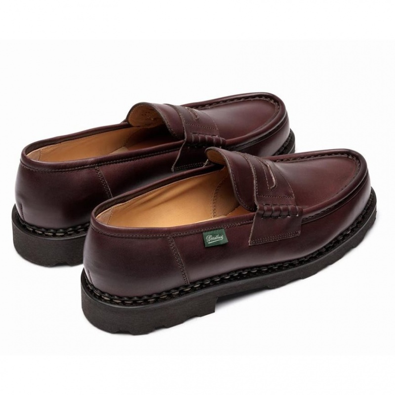 Loafersy Paraboot Reims Męskie Ciemny Brązowe | KPDFQ6032