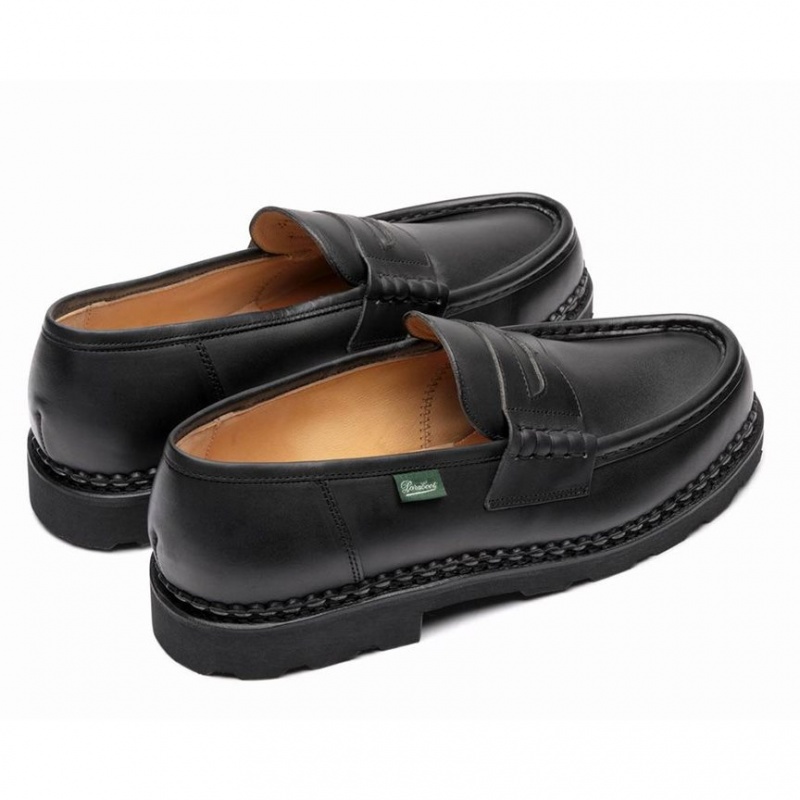 Loafersy Paraboot Reims Męskie Czarne | VQUKP9568