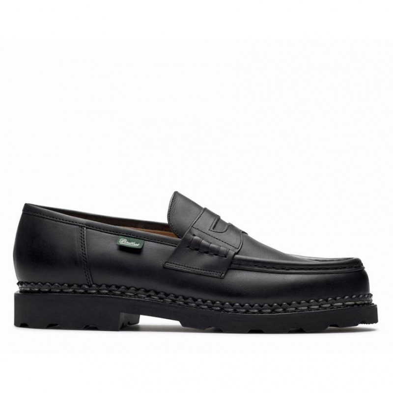 Loafersy Paraboot Reims Męskie Czarne | VQUKP9568