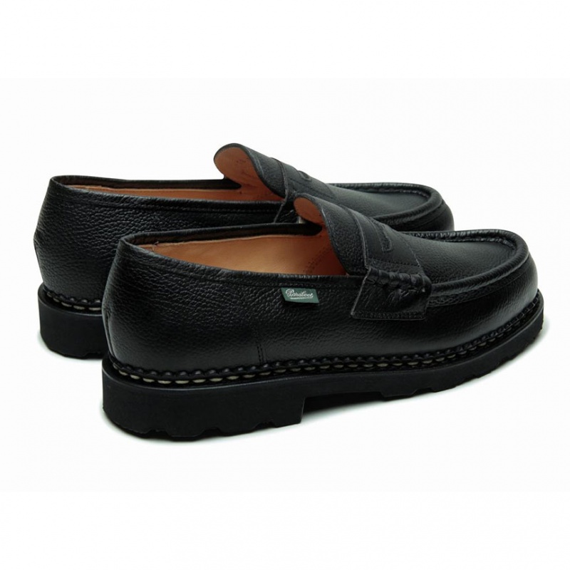 Loafersy Paraboot Reims Męskie Czarne | XQVCD2458