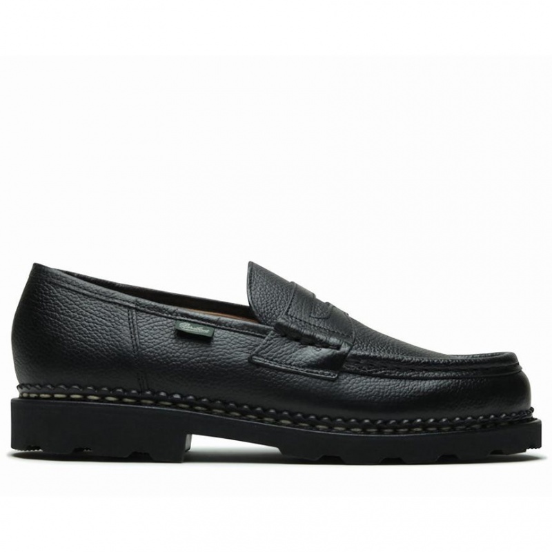 Loafersy Paraboot Reims Męskie Czarne | XQVCD2458